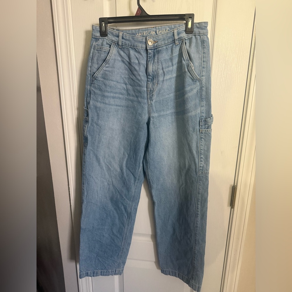 Light Blue Denim Cargo Jeans